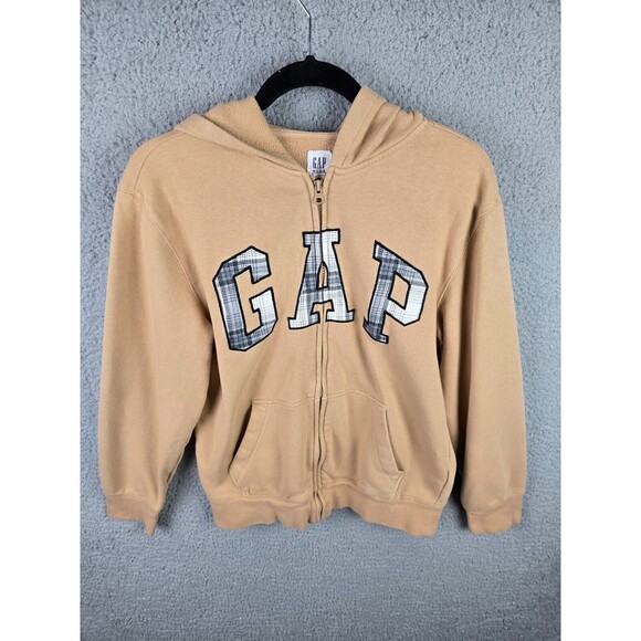 Gap Other - Gap Kids Hoodie Girls XXL Light Brown Embroidered Spell Out Logo Cotton